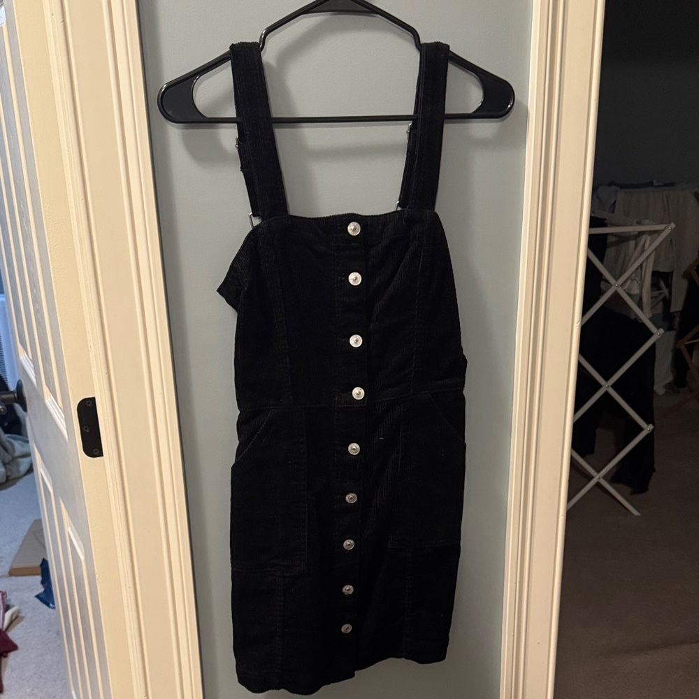 Forever 21 Black Corduroy Mini Dress